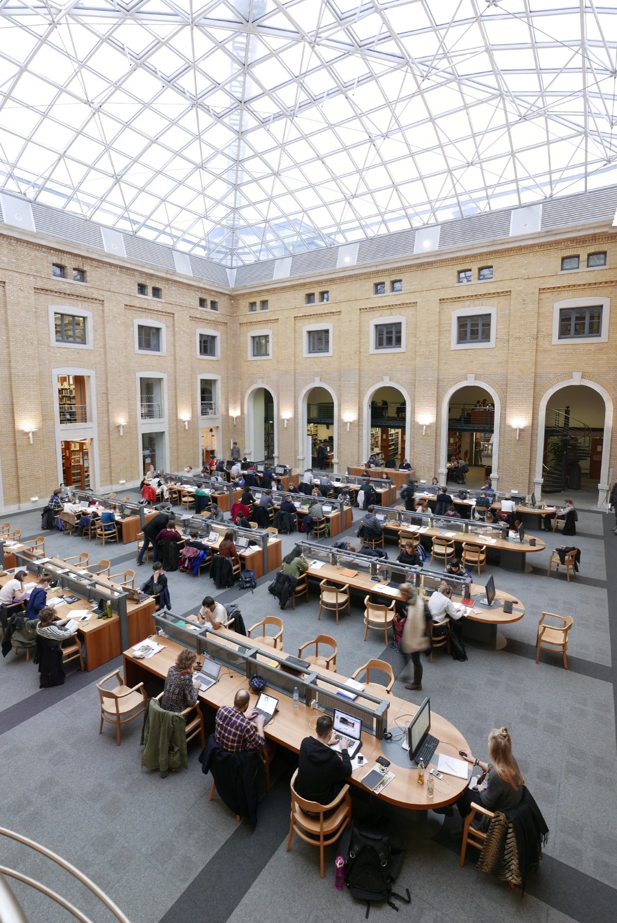 Reading room of the Bibliotheca Albertina, the university library in Leipzig